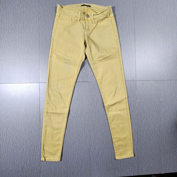 Flying Monkey Denim - Flying Monkey Low Rise Skinny Jeans Light Yellow Denim Wash Juniors Size 5